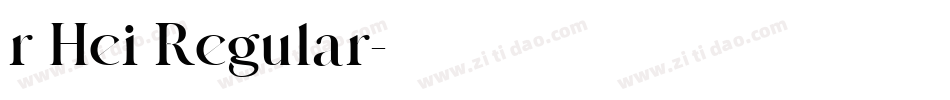 r Hei Regular字体转换